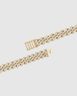 19mm Baguette Prong Link Bracelet - Gold - Cernucci