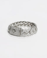 19mm Diamond Prong Link Bracelet - White Gold - Cernucci