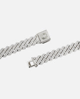 19mm Diamond Prong Link Chain - White Gold - Cernucci