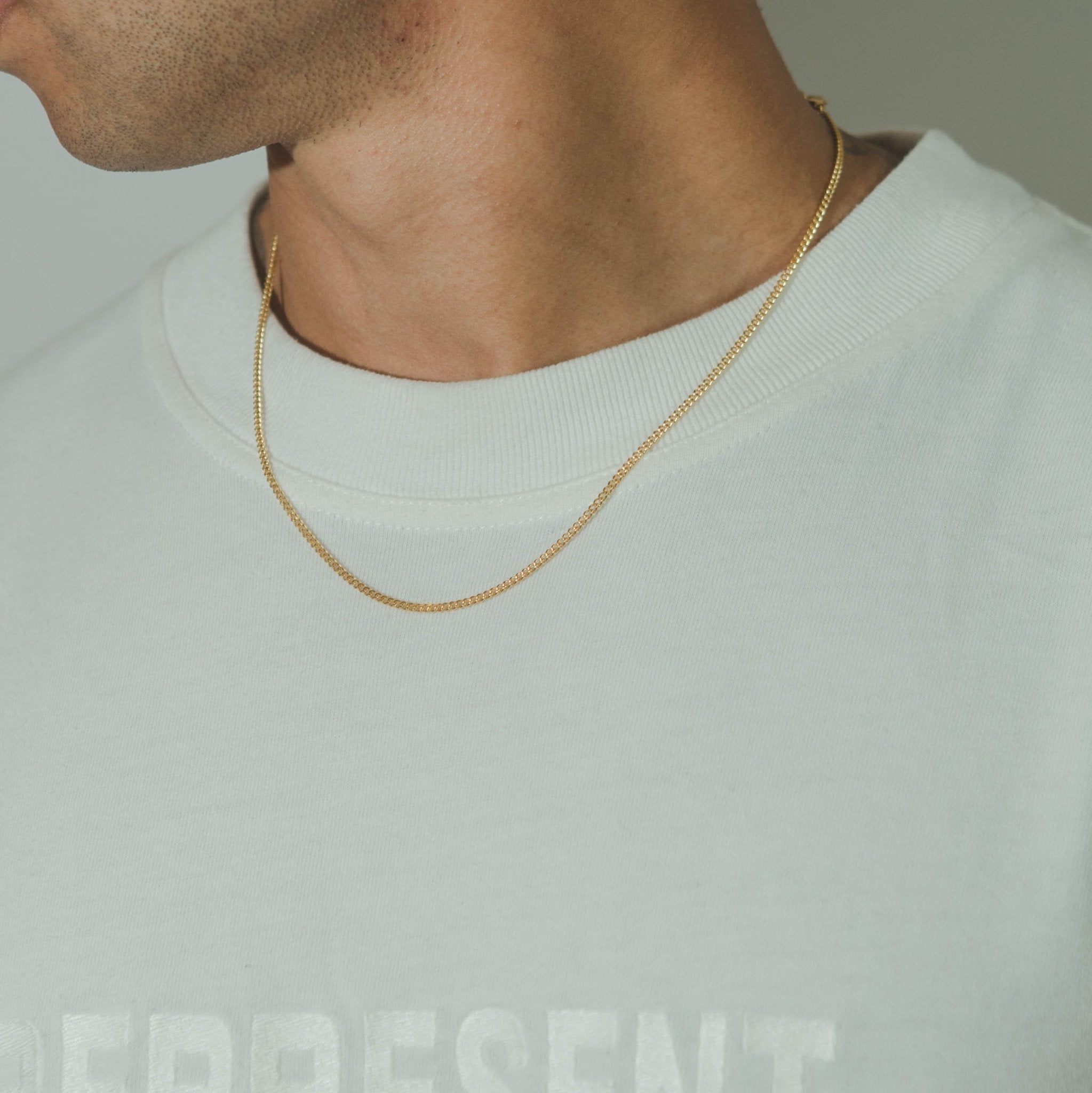2mm Curb Chain - Gold - Cernucci