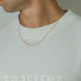 2mm Curb Chain - Gold - Cernucci