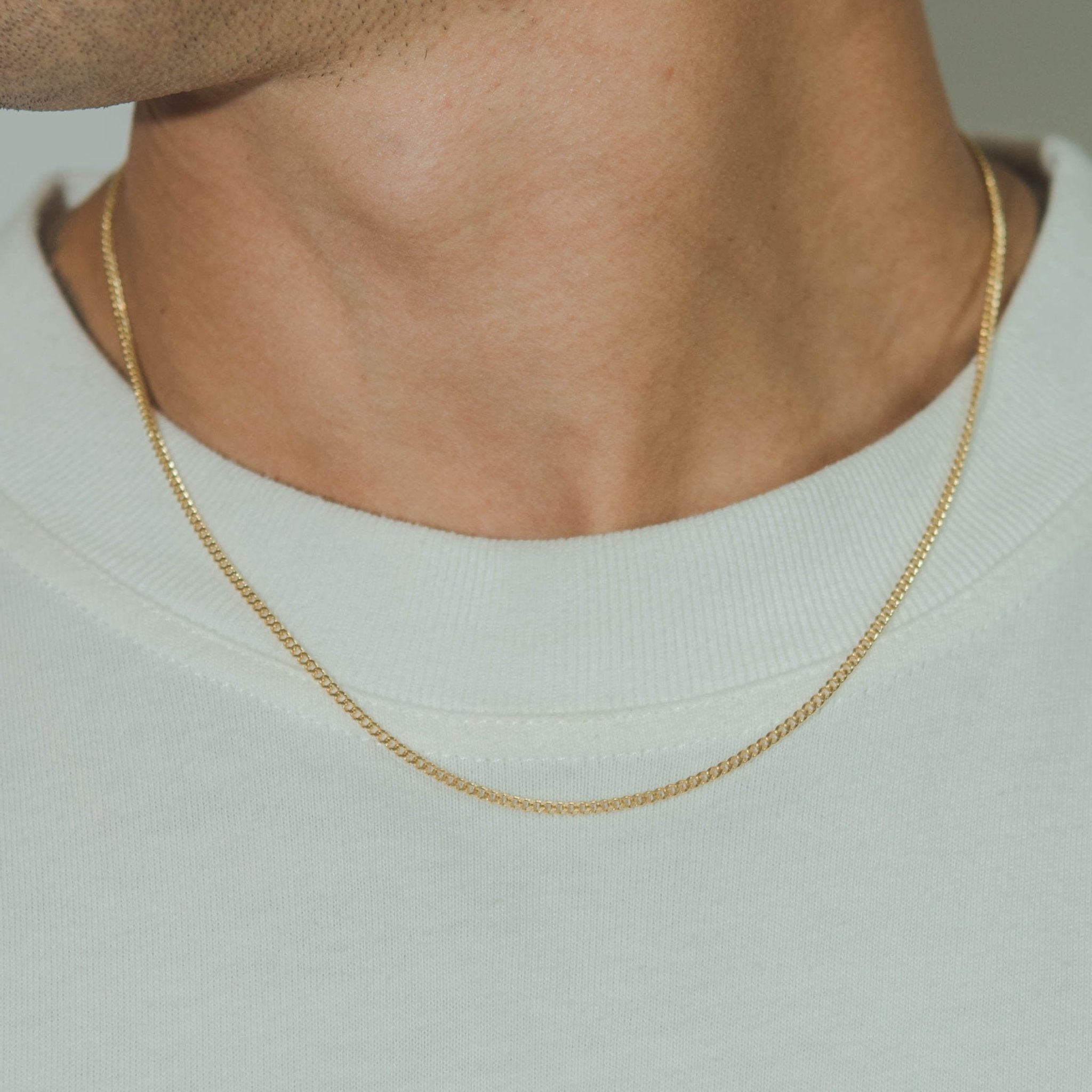 2mm Curb Chain - Gold - Cernucci