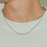 2mm Curb Chain - White Gold - Cernucci