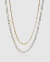 3mm + 5mm Tennis Chain Bundle - Gold - Cernucci
