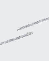 3mm + 5mm Tennis Chain Bundle - White Gold - Cernucci