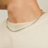 3mm Box Chain - White Gold - Cernucci