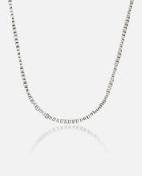 3mm Box Chain - White Gold - Cernucci