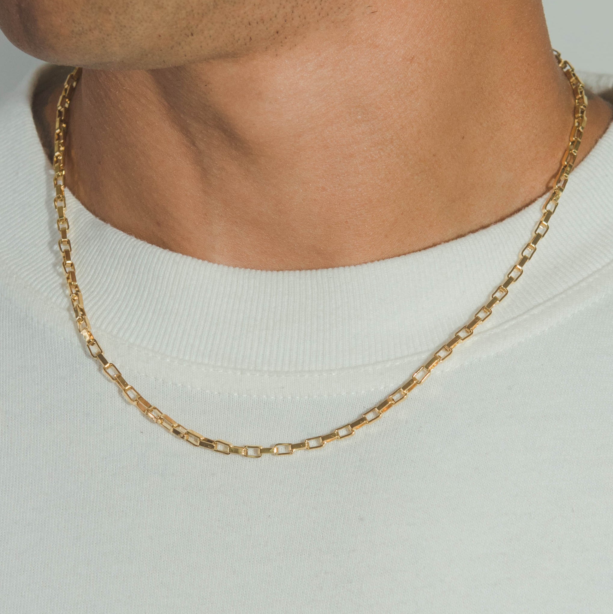 3mm Edge Chain - Gold - Cernucci