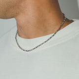 3mm Edge Chain - White Gold - Cernucci
