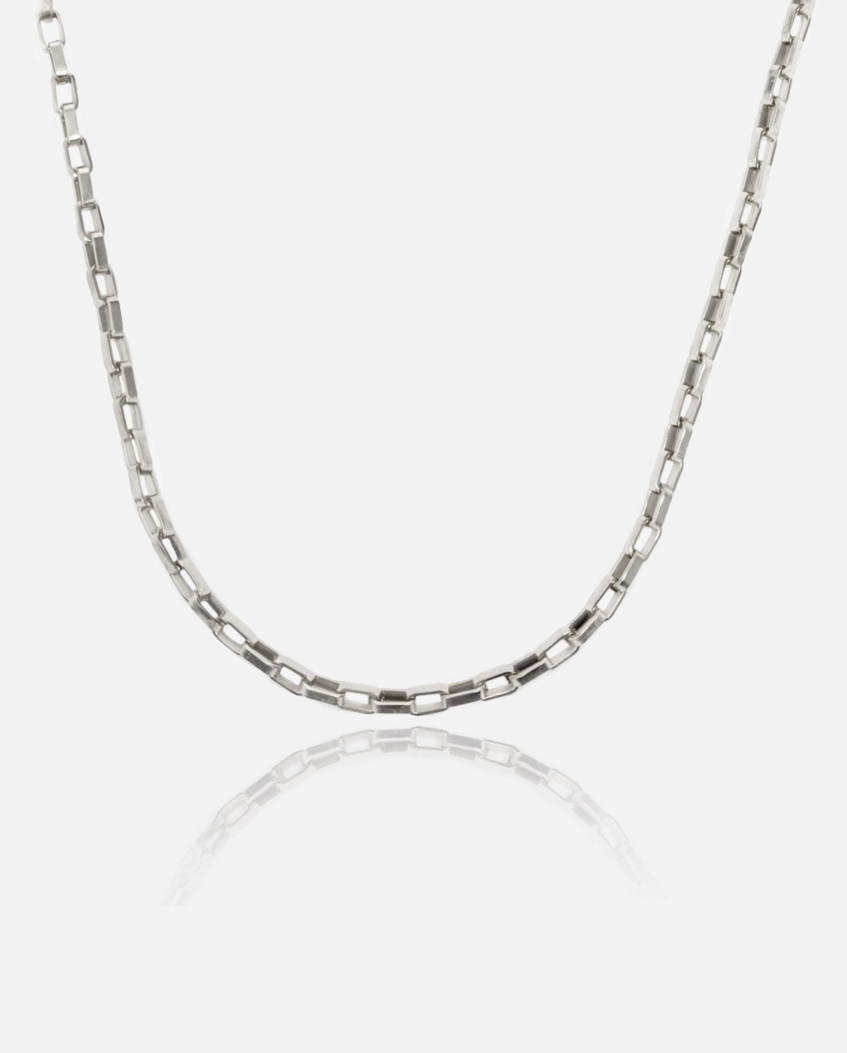3mm Edge Chain - White Gold - Cernucci