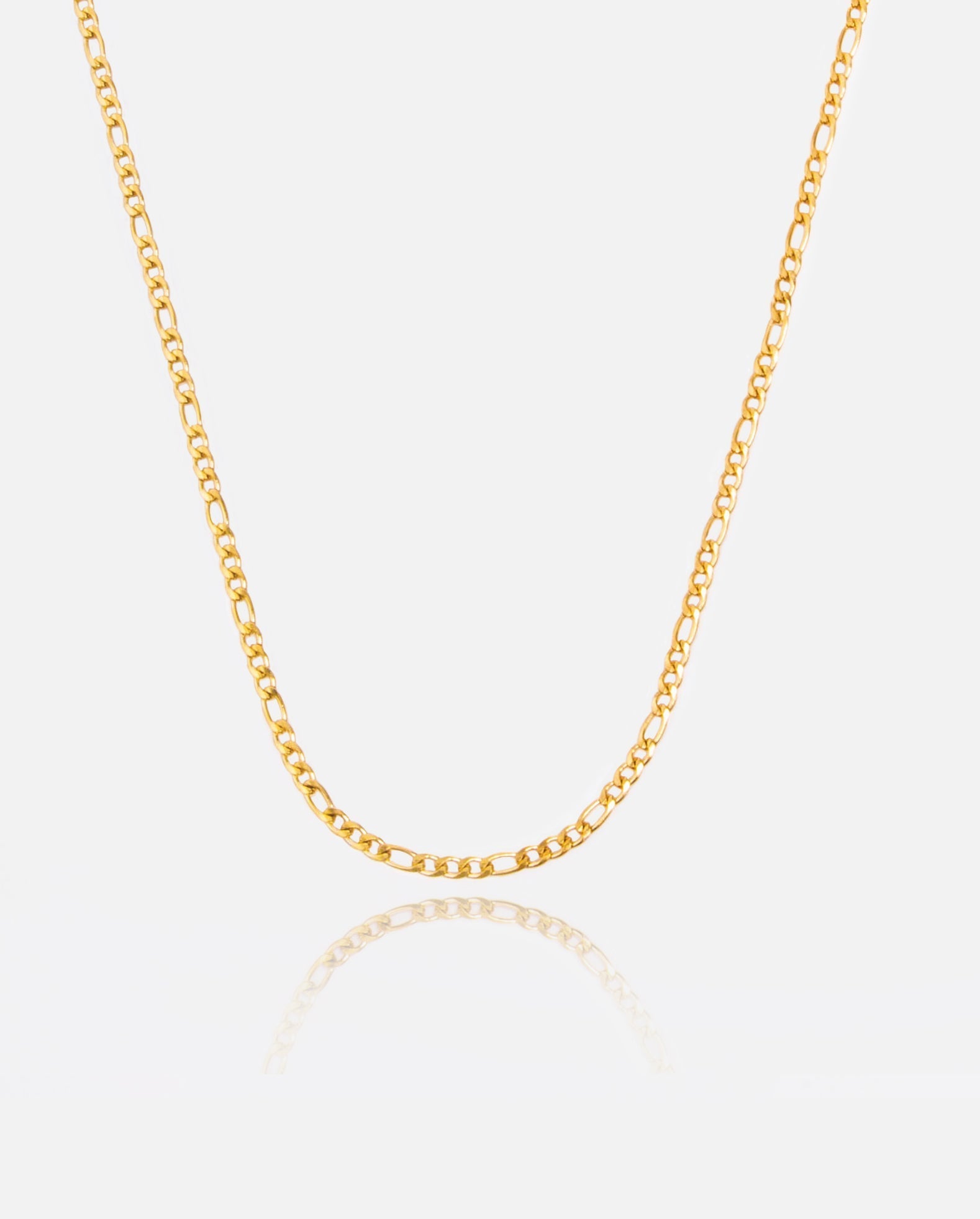 3mm Figaro Chain - Gold - Cernucci