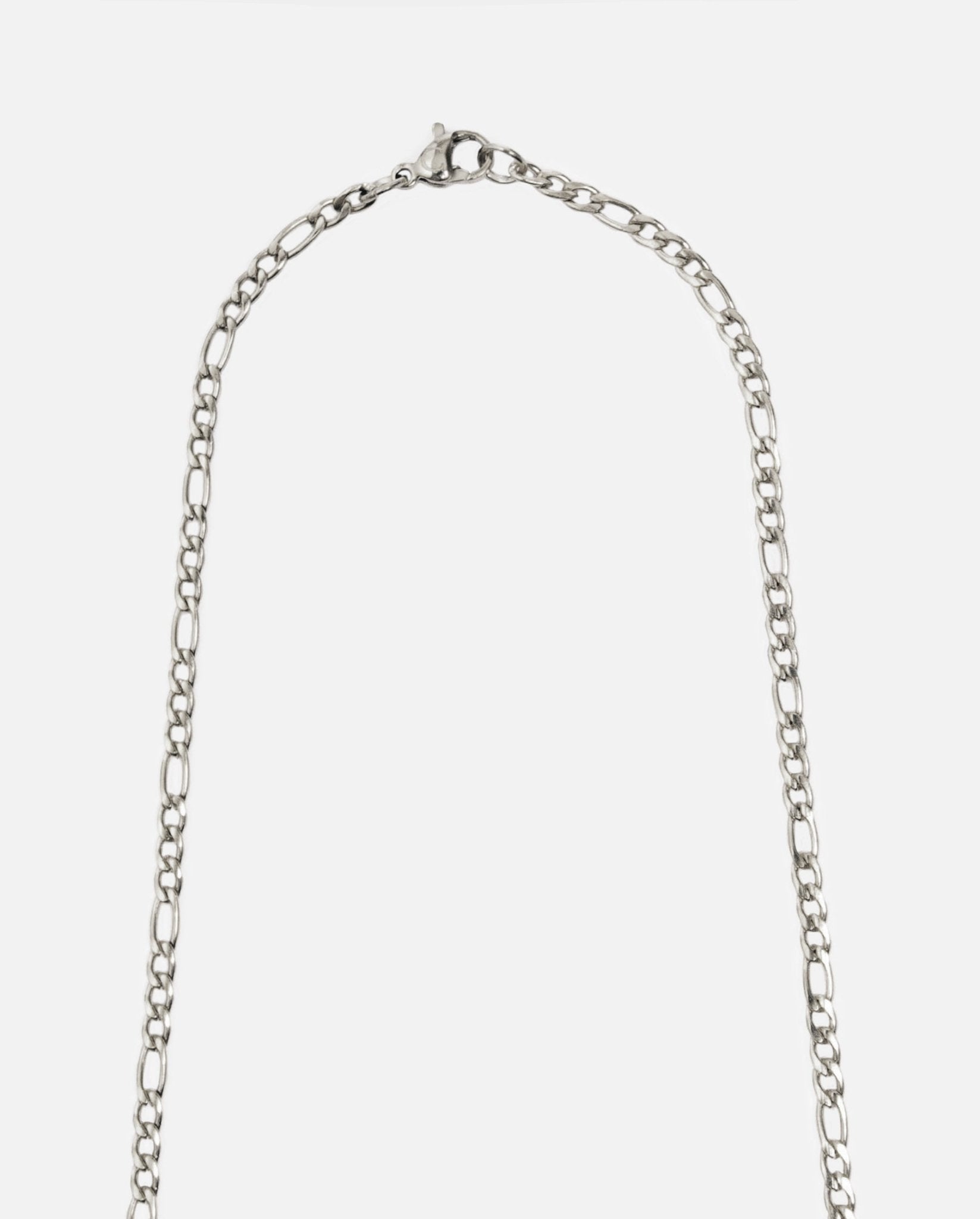 3mm Figaro Chain - White Gold - Cernucci
