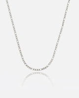 3mm Figaro Chain - White Gold - Cernucci