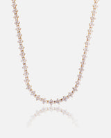 3mm Flower Tennis Necklace - Gold - Cernucci