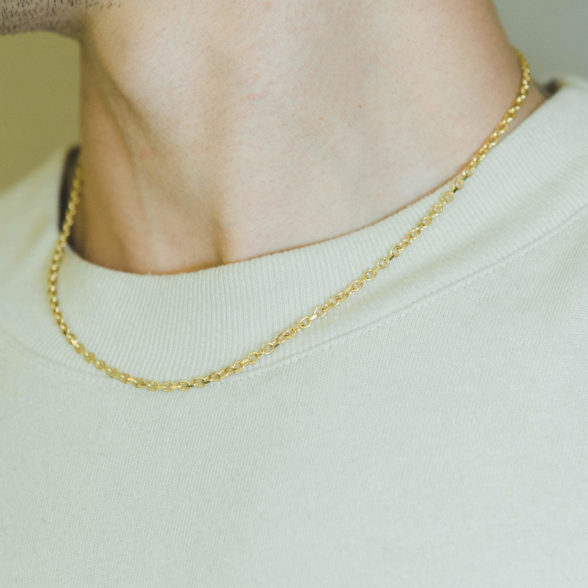3mm Hermes Link Chain - Gold - Cernucci