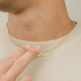 3mm Rolo Link Chain - Gold - Cernucci