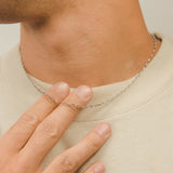 3mm Rolo Link Chain - White Gold - Cernucci