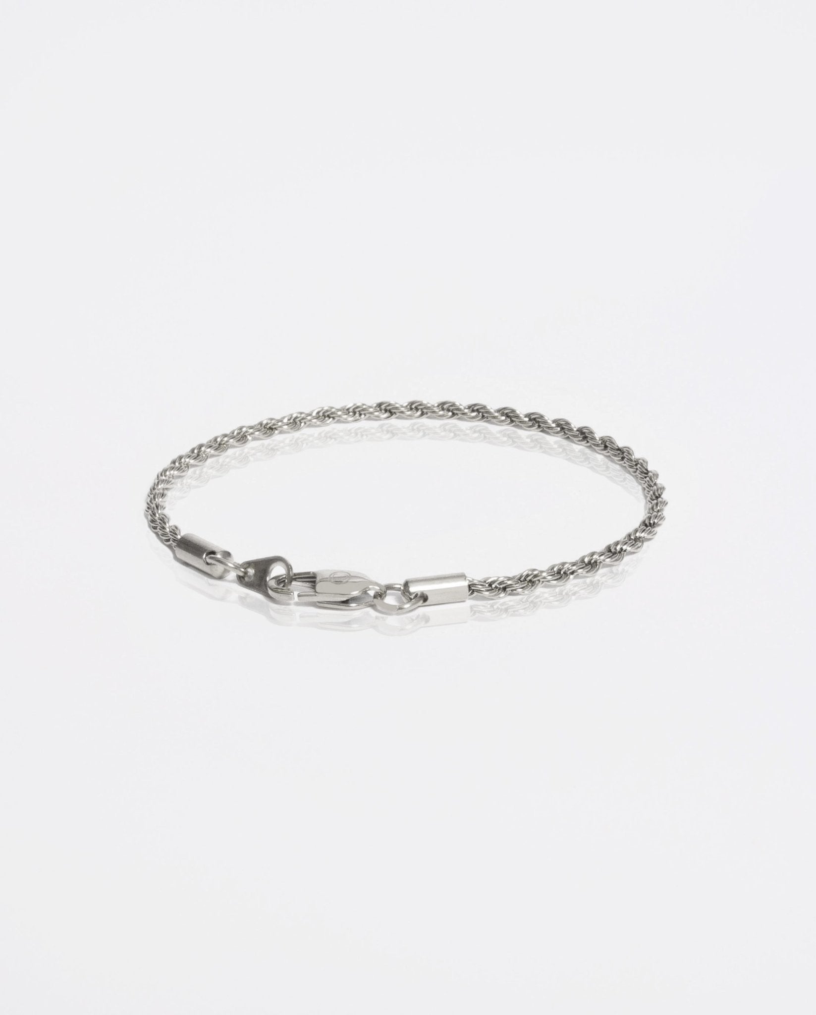3mm Rope Bracelet - White Gold - Cernucci