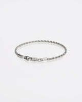 3mm Rope Bracelet - White Gold - Cernucci