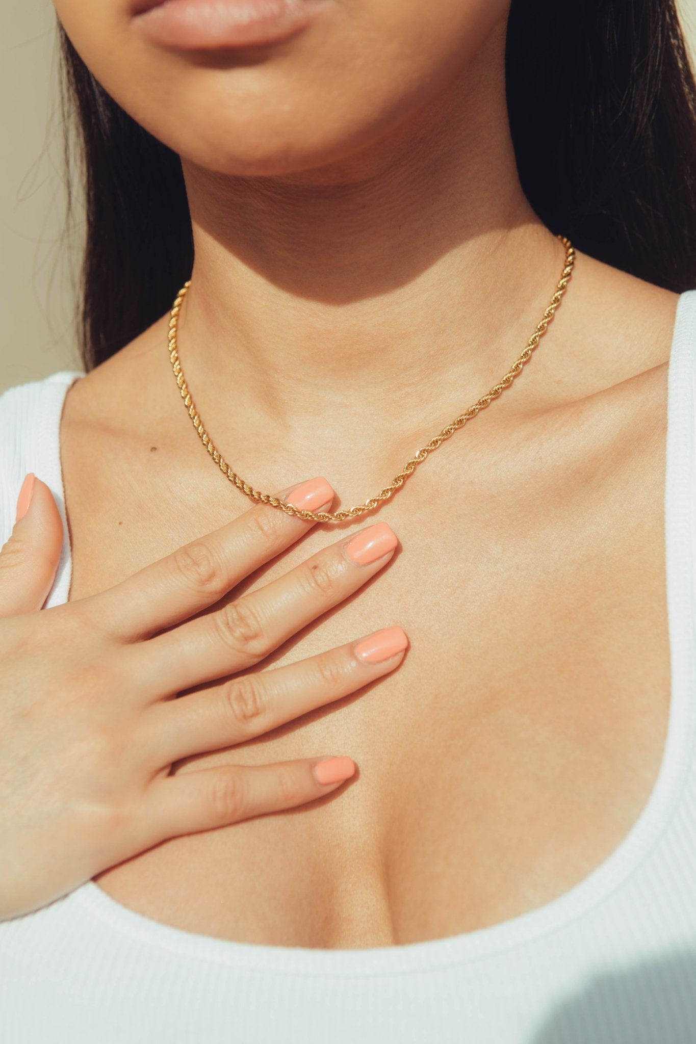 3mm Rope Chain - Gold - Cernucci