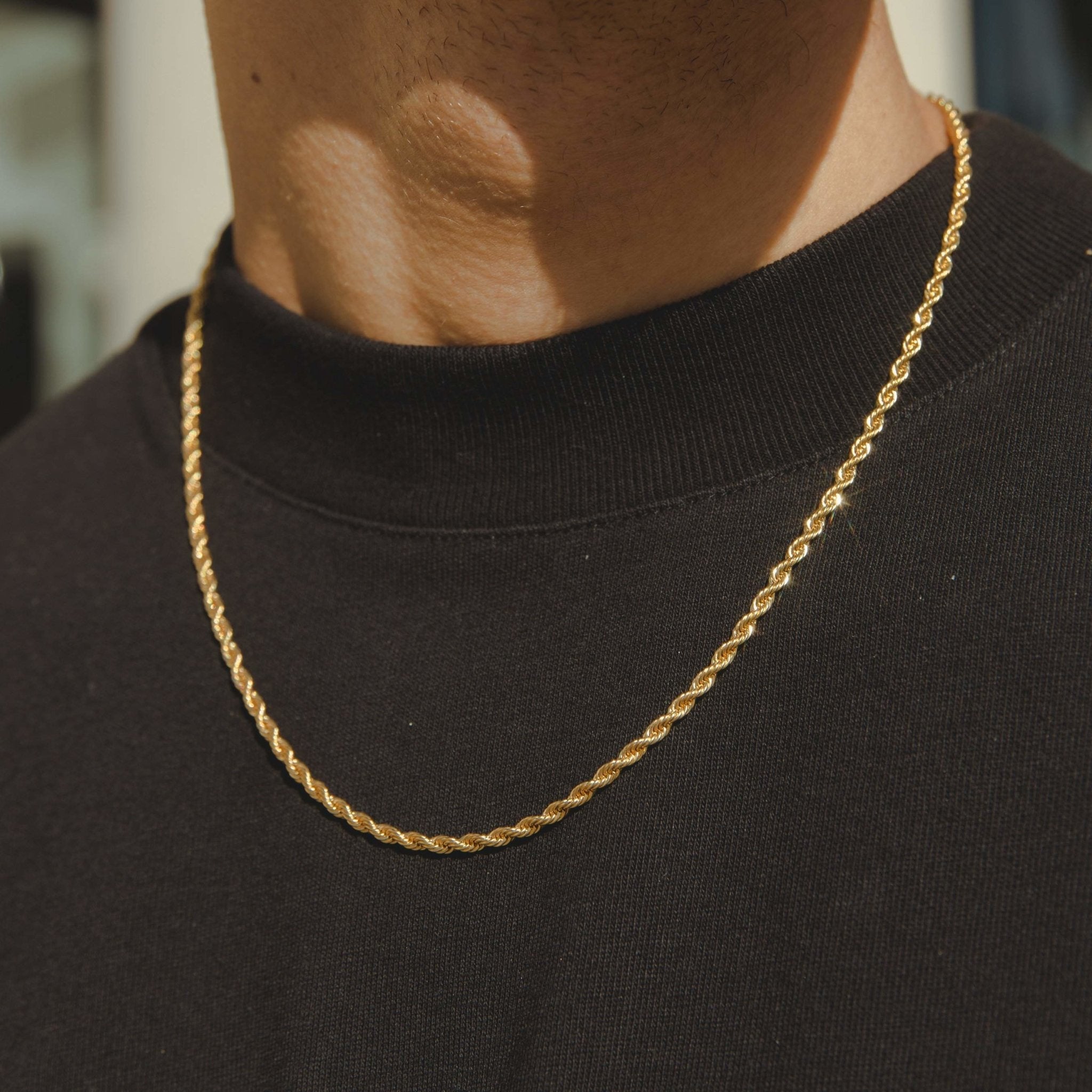 3mm Rope Chain - Gold - Cernucci