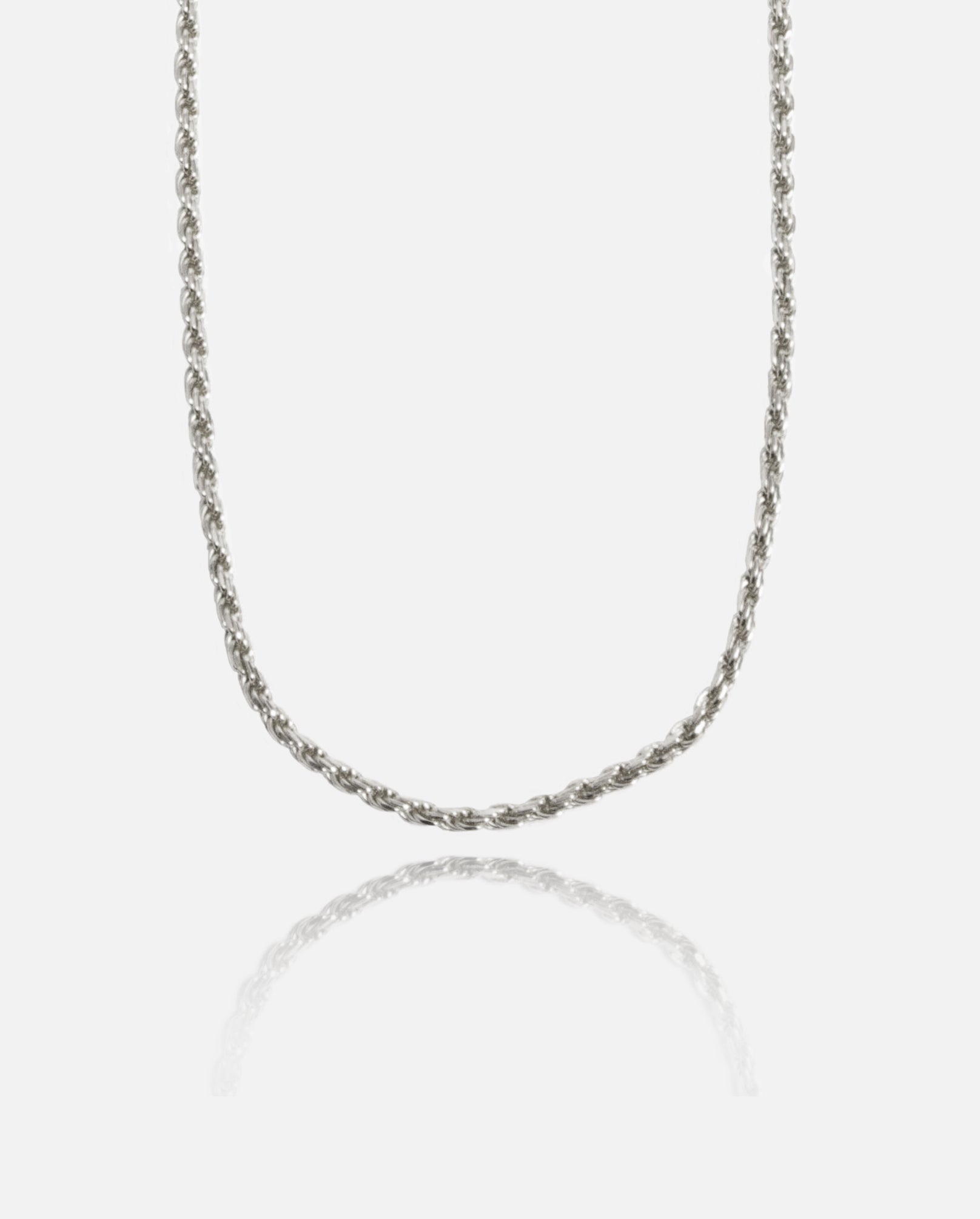 3mm Rope Chain - White Gold - Cernucci
