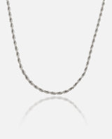 3mm Rope Chain - White Gold - Cernucci