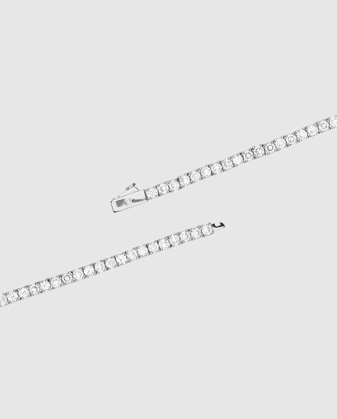 3mm Tennis Bracelet - White Gold - Cernucci