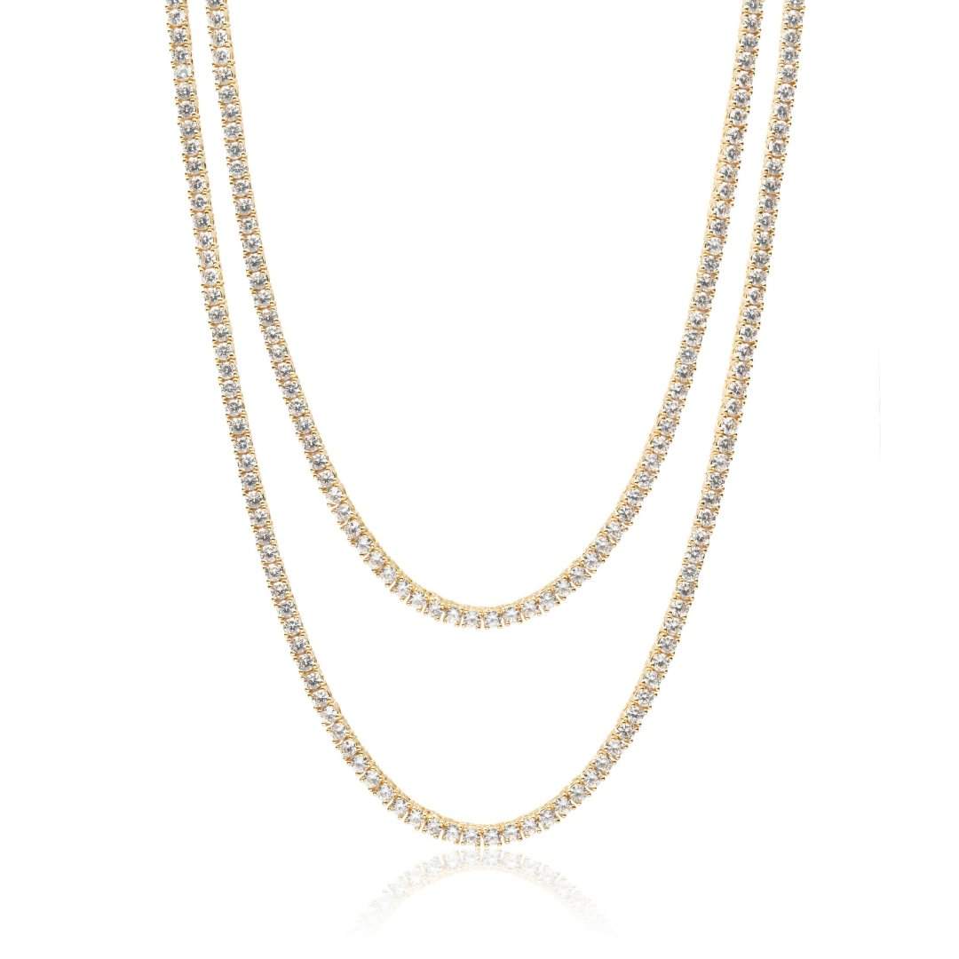 3mm Tennis Chain Bundle - Gold - Cernucci
