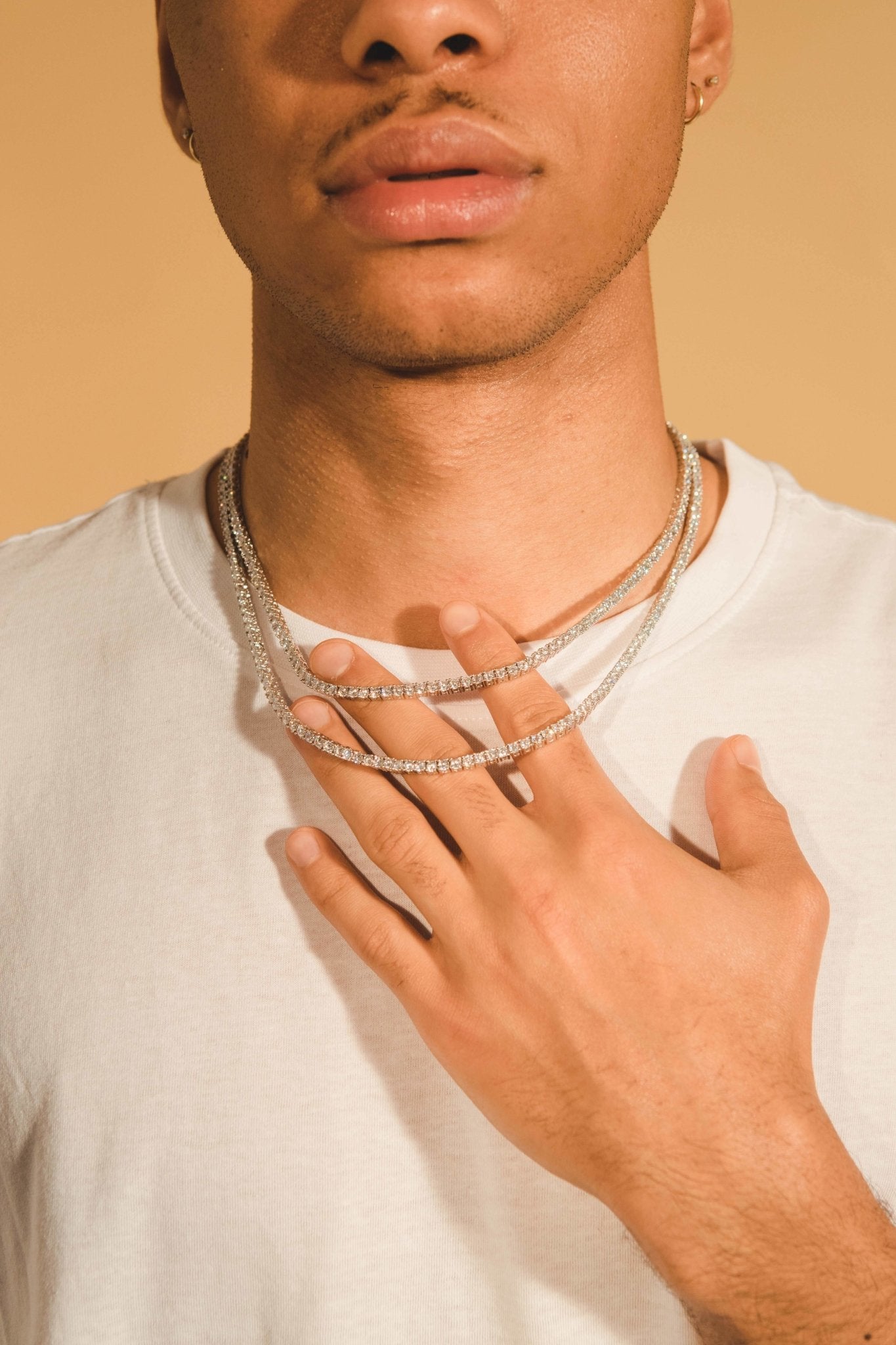 3mm Tennis Chain Bundle - White Gold - Cernucci