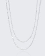 3mm Tennis Chain Bundle - White Gold - Cernucci