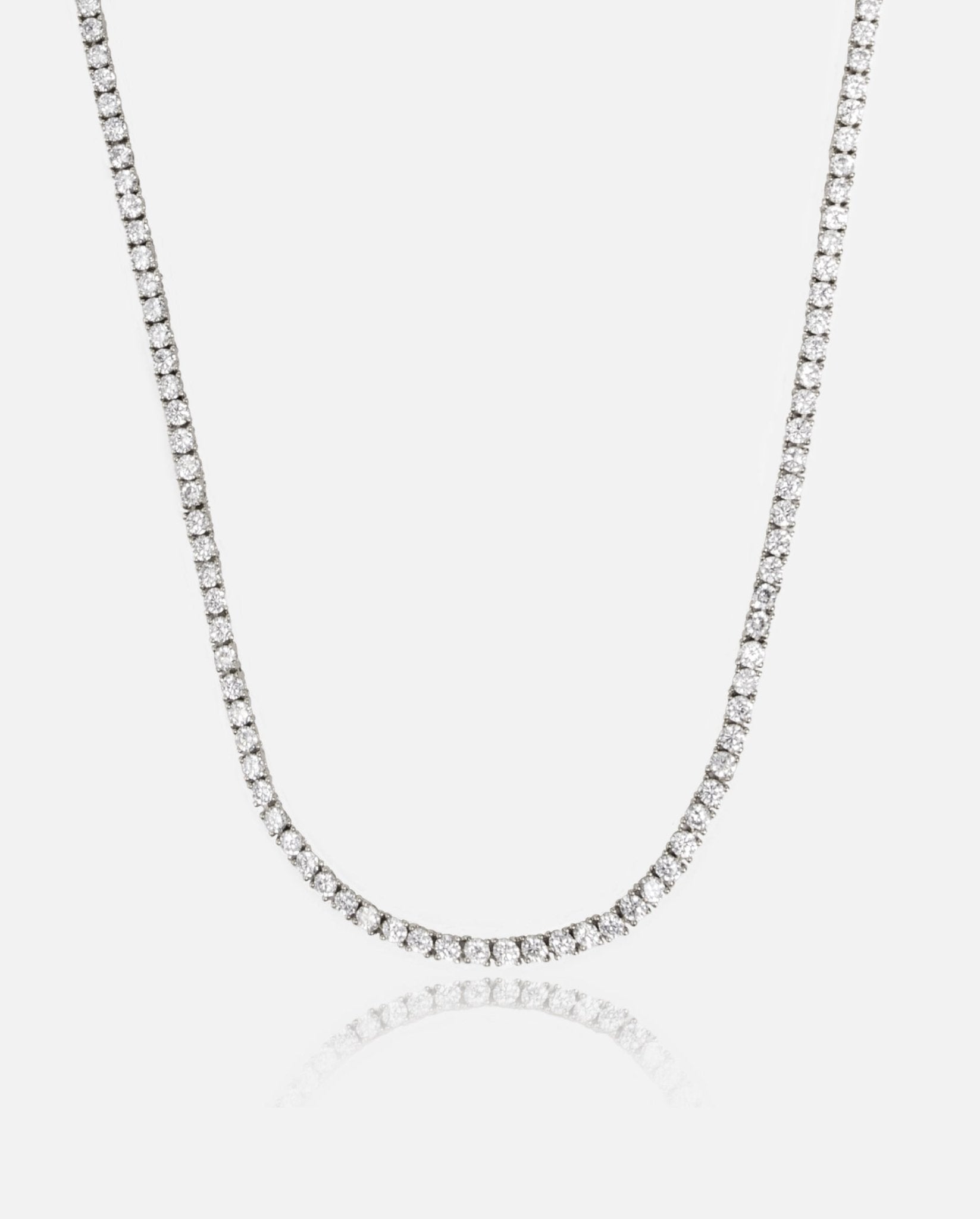 3mm Tennis Chain - White Gold - Cernucci