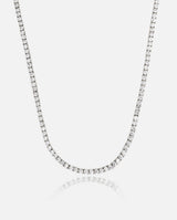 3mm Tennis Chain - White Gold - Cernucci