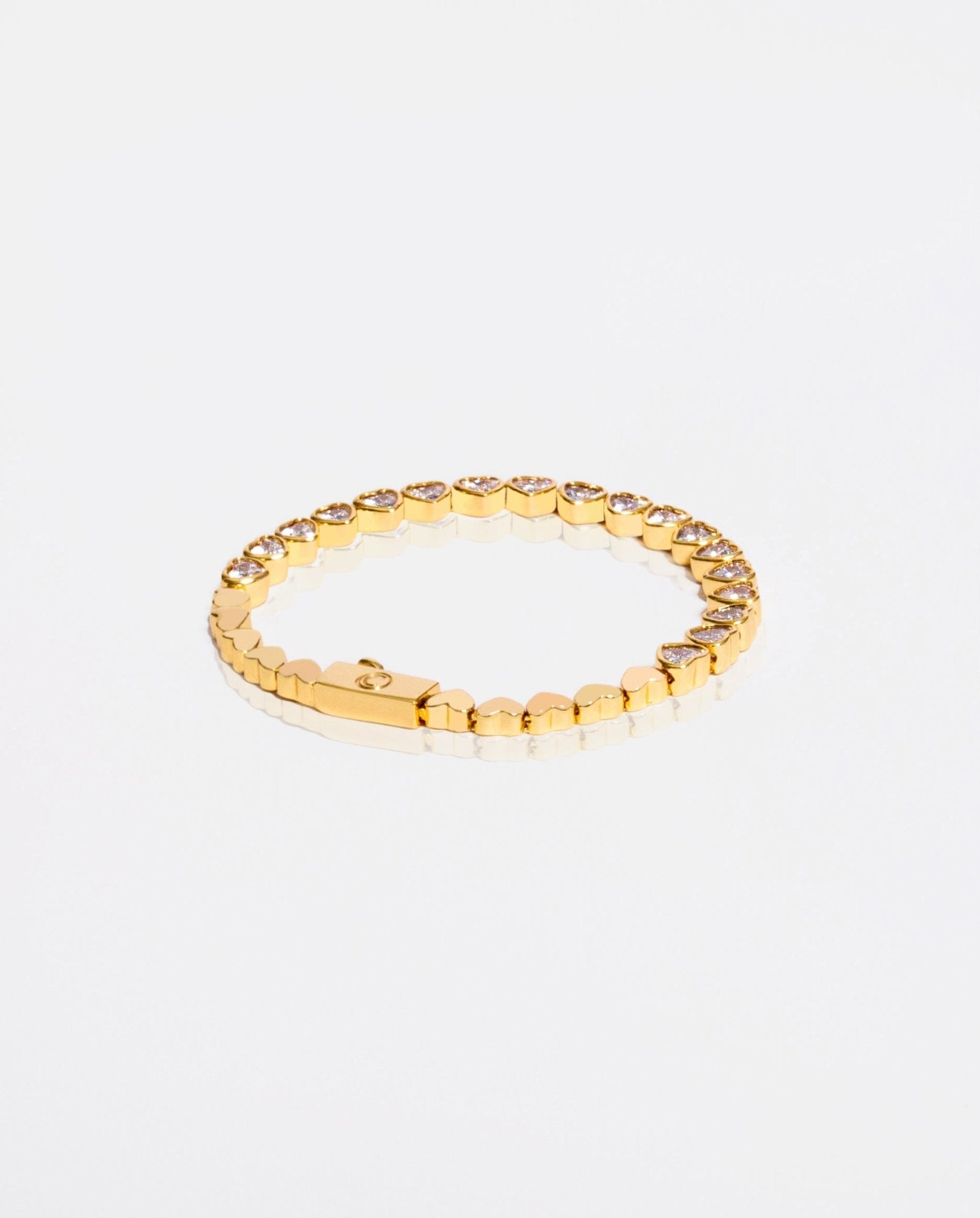4mm Heart Bracelet - Gold - Cernucci