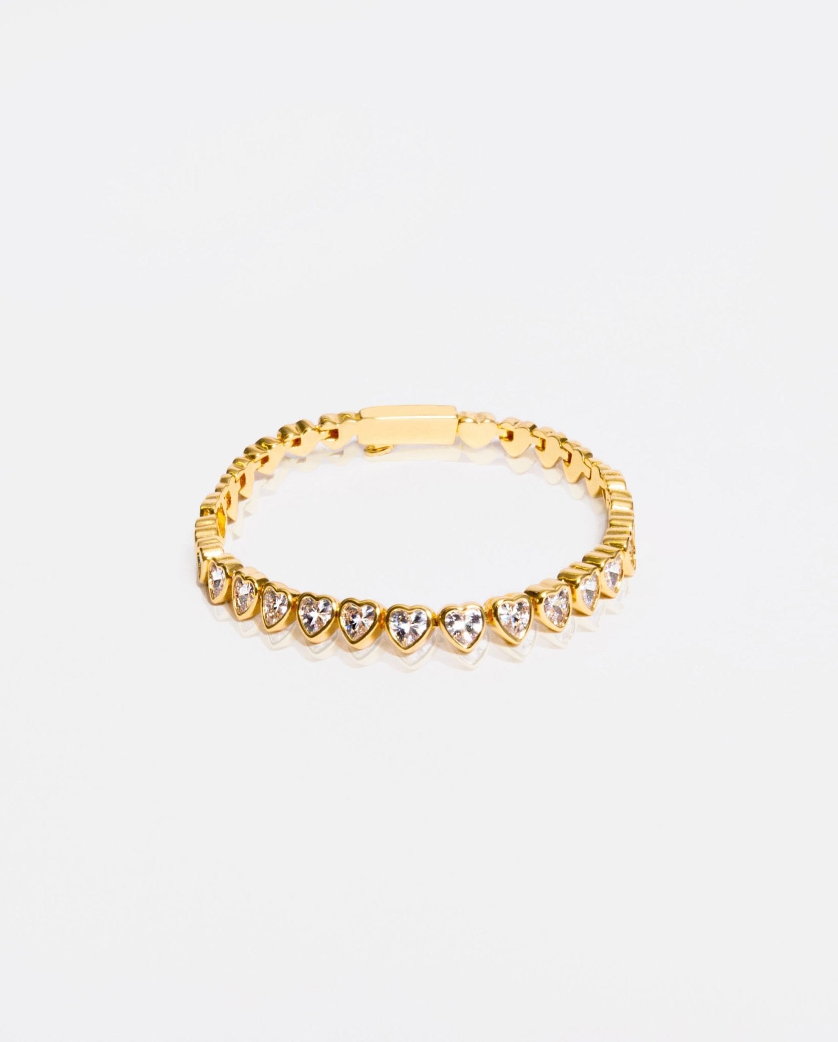 4mm Heart Bracelet - Gold - Cernucci