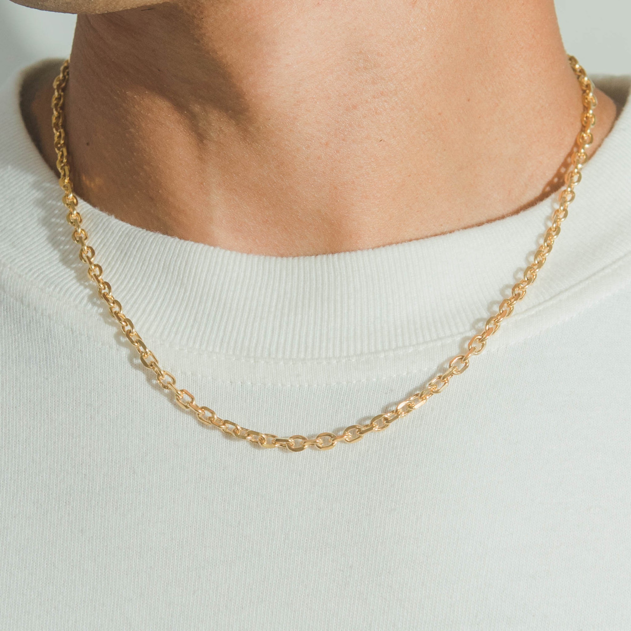 4mm Hermes Link Chain - Gold - Cernucci
