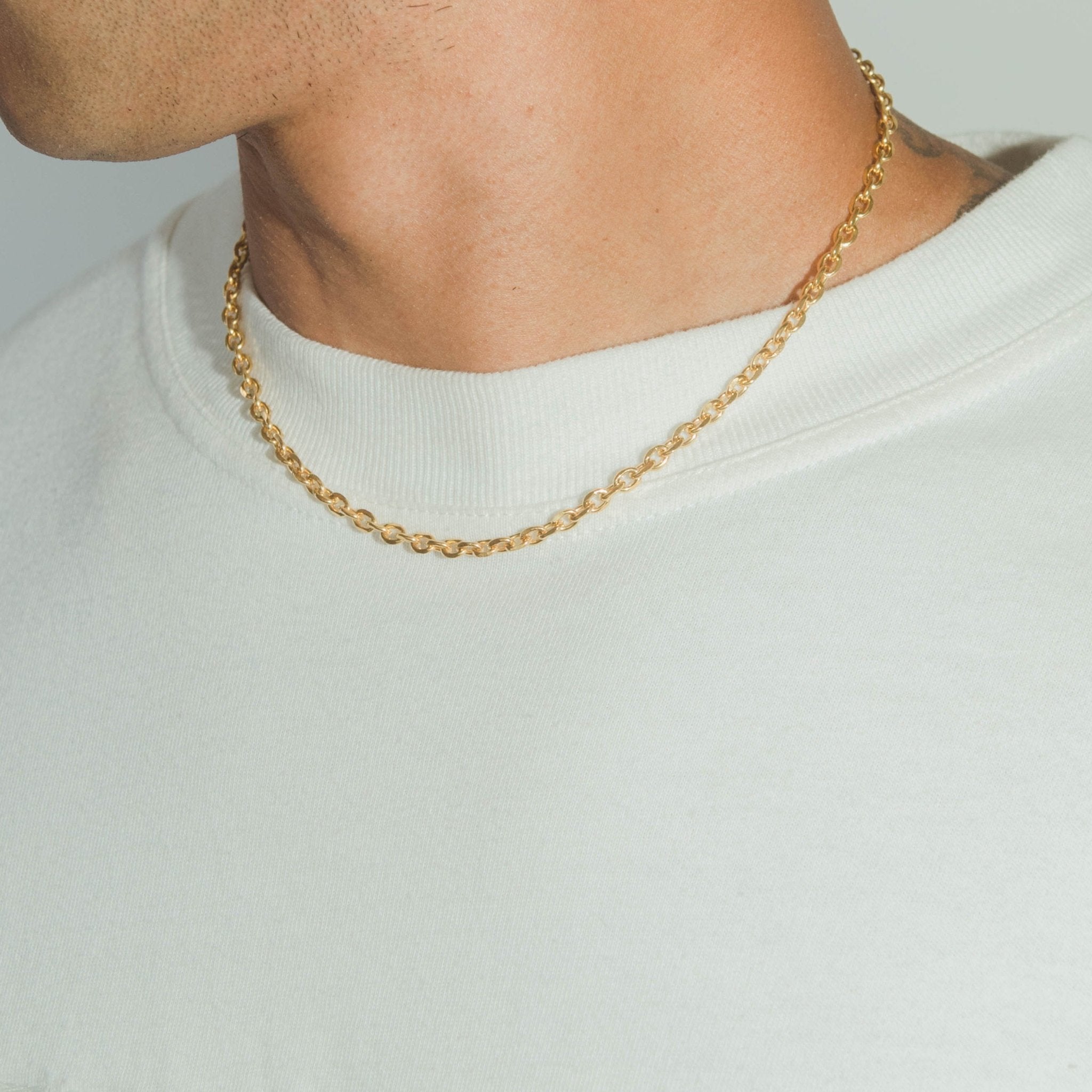 4mm Hermes Link Chain - Gold - Cernucci