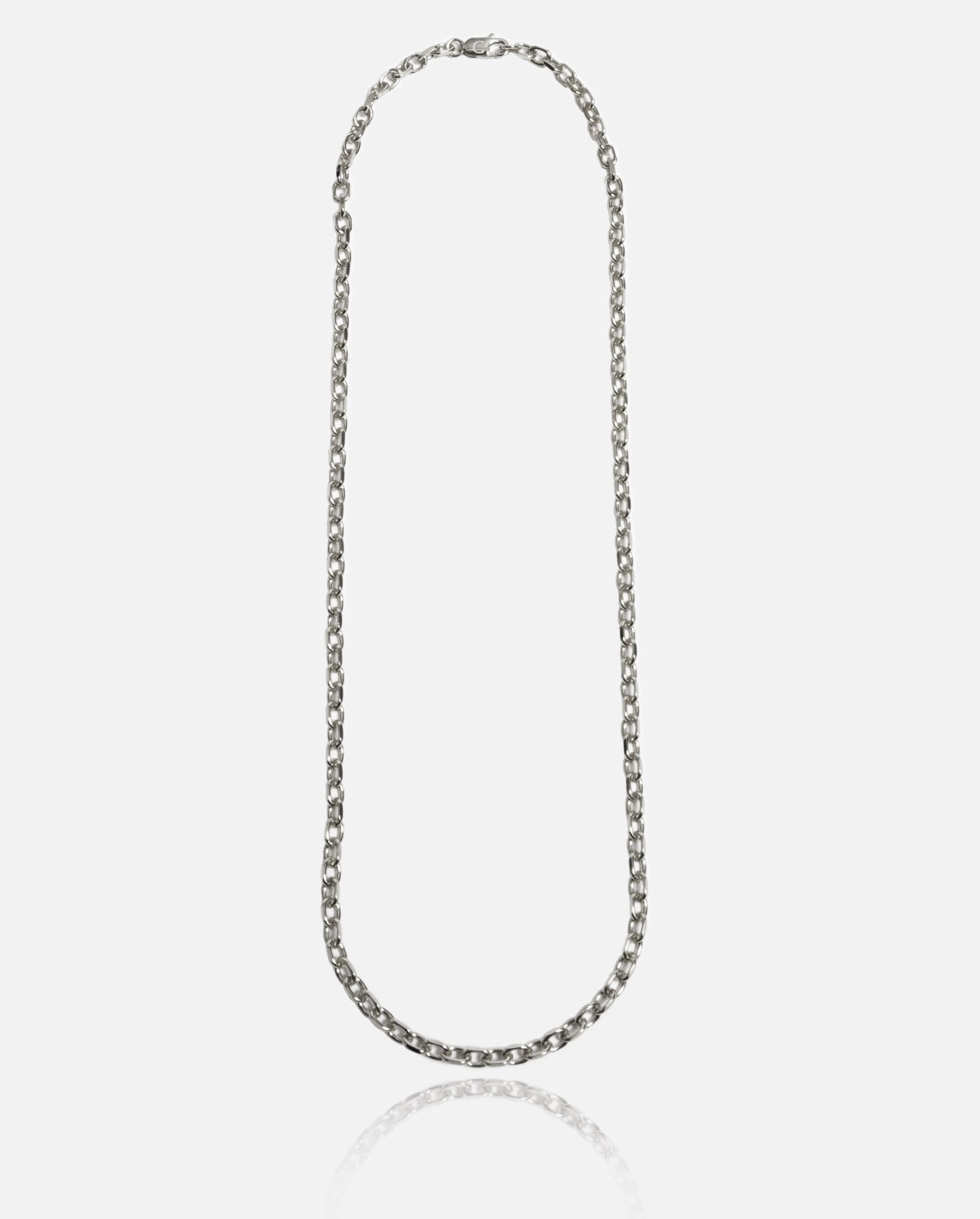 4mm Hermes Link Chain - White Gold - Cernucci
