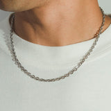 4mm Hermes Link Chain - White Gold - Cernucci