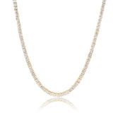 5mm Baguette Tennis Chain - Gold - Cernucci