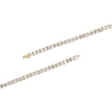 5mm Baguette Tennis Chain - Gold - Cernucci