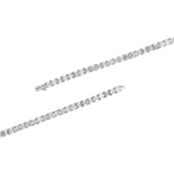 5mm Baguette Tennis Chain - White Gold - Cernucci