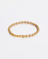 5mm Iced Ball Bracelet - Gold - Cernucci
