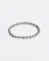 5mm Iced Ball Bracelet - White Gold - Cernucci