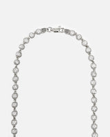 5mm Iced Ball Chain - White Gold - Cernucci