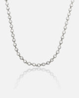 5mm Iced Ball Chain - White Gold - Cernucci