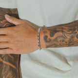5mm Iced Box Bracelet - White Gold - Cernucci