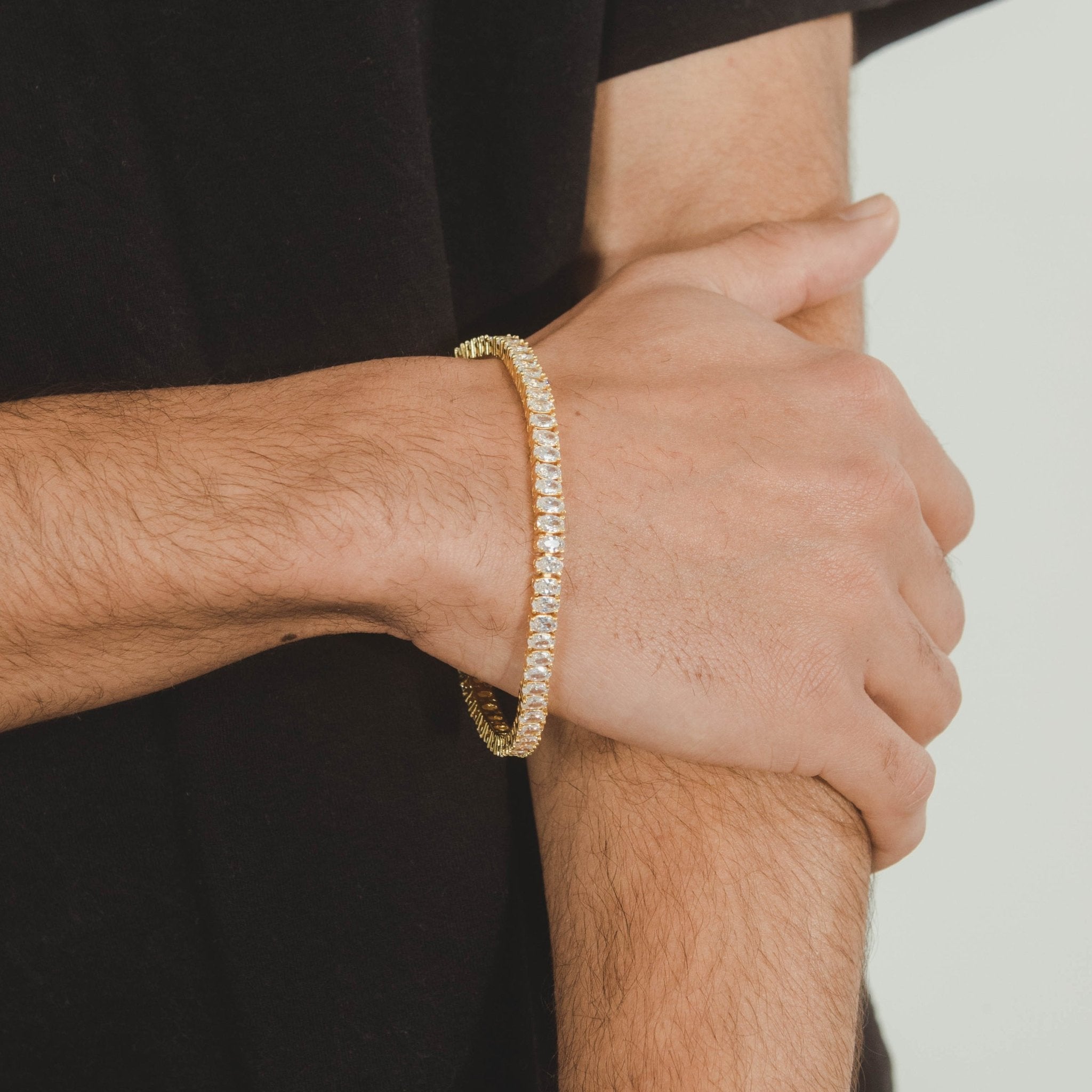 5mm Oval Tennis Bracelet - Gold - Cernucci
