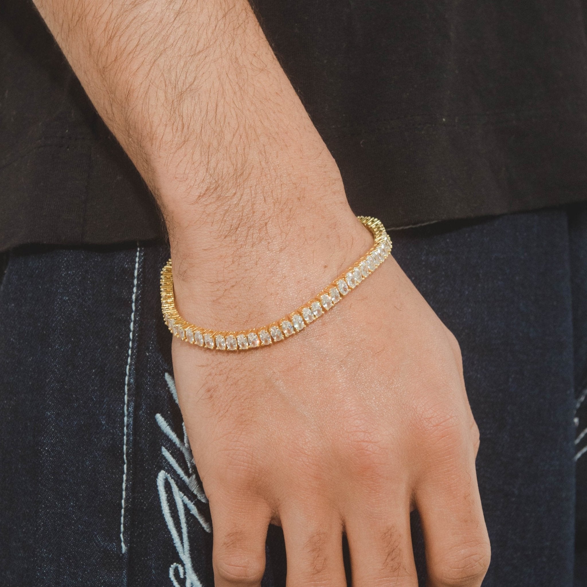 5mm Oval Tennis Bracelet - Gold - Cernucci