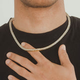 5mm Oval Tennis Chain - Gold - Cernucci